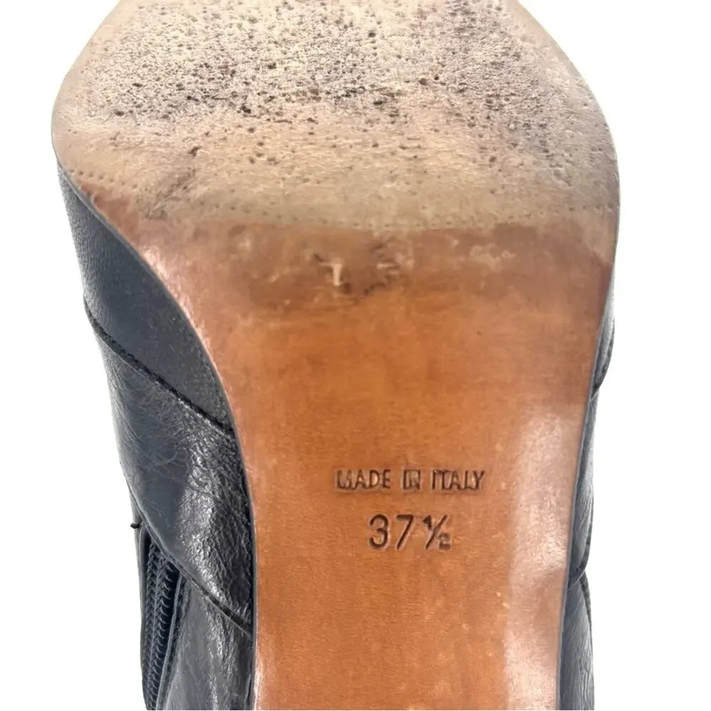 Vintage Christian Dior Fall 2000 CD Croc Emboss Pointed Toe Knee High Boots 37.5 - Picture 8 of 8